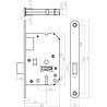 Intersteel Woningbouw klavier kastslot zwart 55 mm - voor binnendeur - Dulimex Intersteel Woningbouw klavier kastslot zwart 55 mm - voor binnendeur - Dulimex