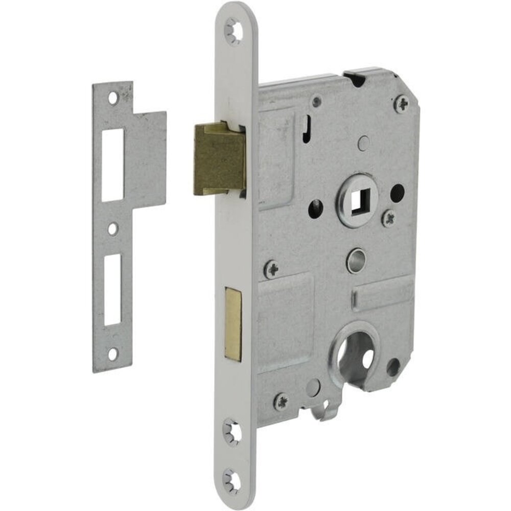 Intersteel Woningbouw cilinder dag- en nachtslot wit 55 mm - voor binnendeur - Dulimex
