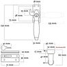 De Oude Deurklink Raamsluiting met slot en ventilatiestand rechts messing getrommeld De Oude Deurklink Raamsluiting met slot en ventilatiestand rechts messing getrommeld