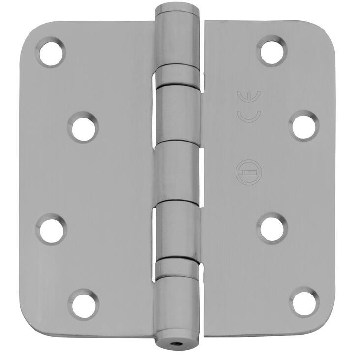 Intersteel Kogellagerscharnier geborsteld rvs 89x89mm afgerond tot 70 kilo