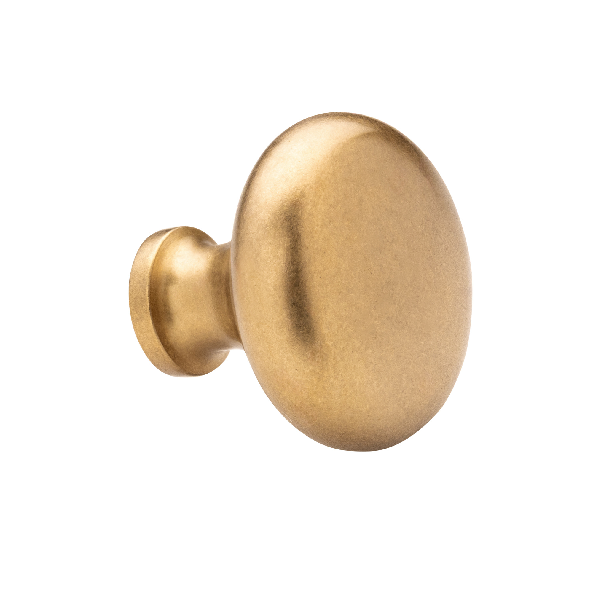 De Oude Deurklink Meubelknop 38 mm - getrommeld messing