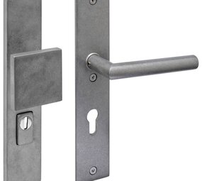 Intersteel SKG3 veiligheidsbeslag rechthoekig greep/klink Luzern met kerntrekbeveiliging rvs getrommeld PC 72mm Intersteel SKG3 veiligheidsbeslag rechthoekig greep/klink Luzern met kerntrekbeveiliging rvs getrommeld PC 72mm