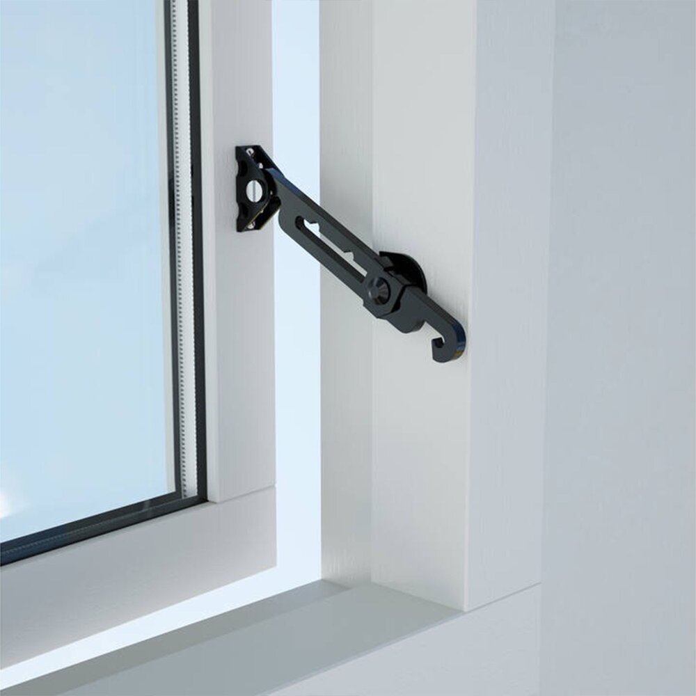 Intersteel SecuMax raamuitzetter buitendraaiend zwart