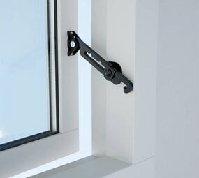 Intersteel SecuMax raamuitzetter buitendraaiend zwart Intersteel SecuMax raamuitzetter buitendraaiend zwart