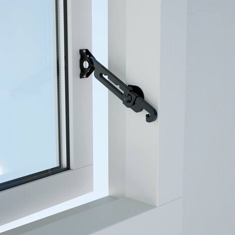 Intersteel SecuMax raamuitzetter buitendraaiend zwart