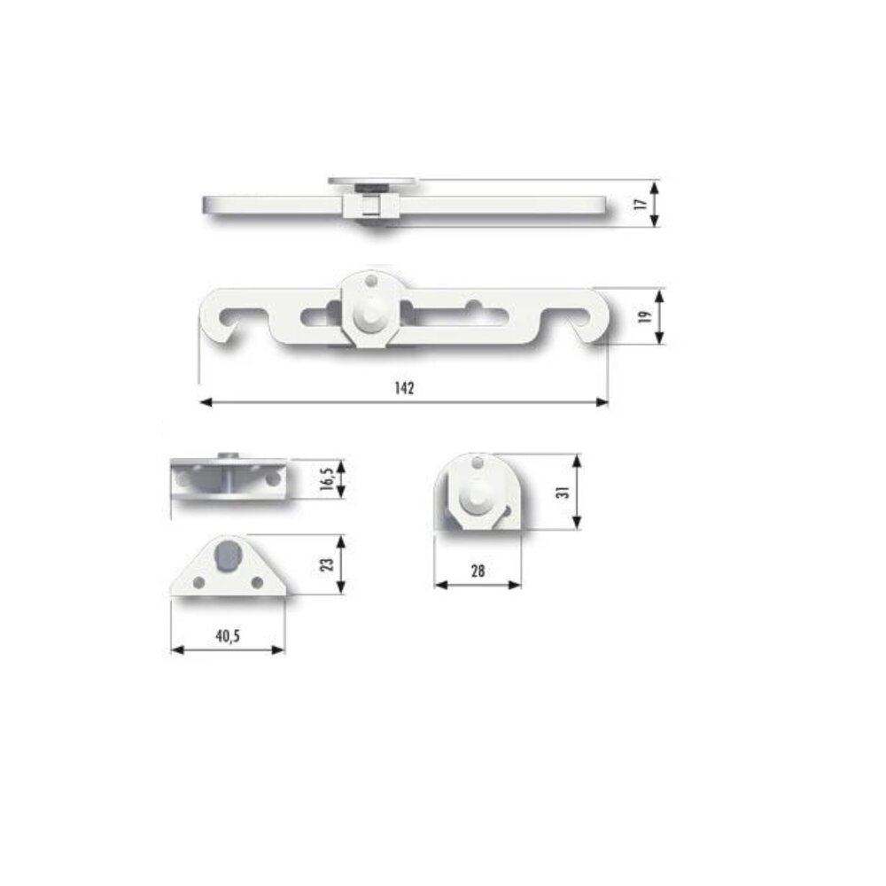 Intersteel SecuMax raamuitzetter buitendraaiend wit Intersteel SecuMax raamuitzetter buitendraaiend wit