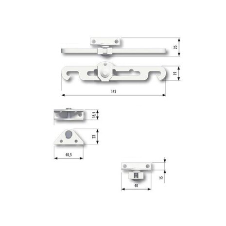 Intersteel SecuMax raamuitzetter binnendraaiend wit Intersteel SecuMax raamuitzetter binnendraaiend wit