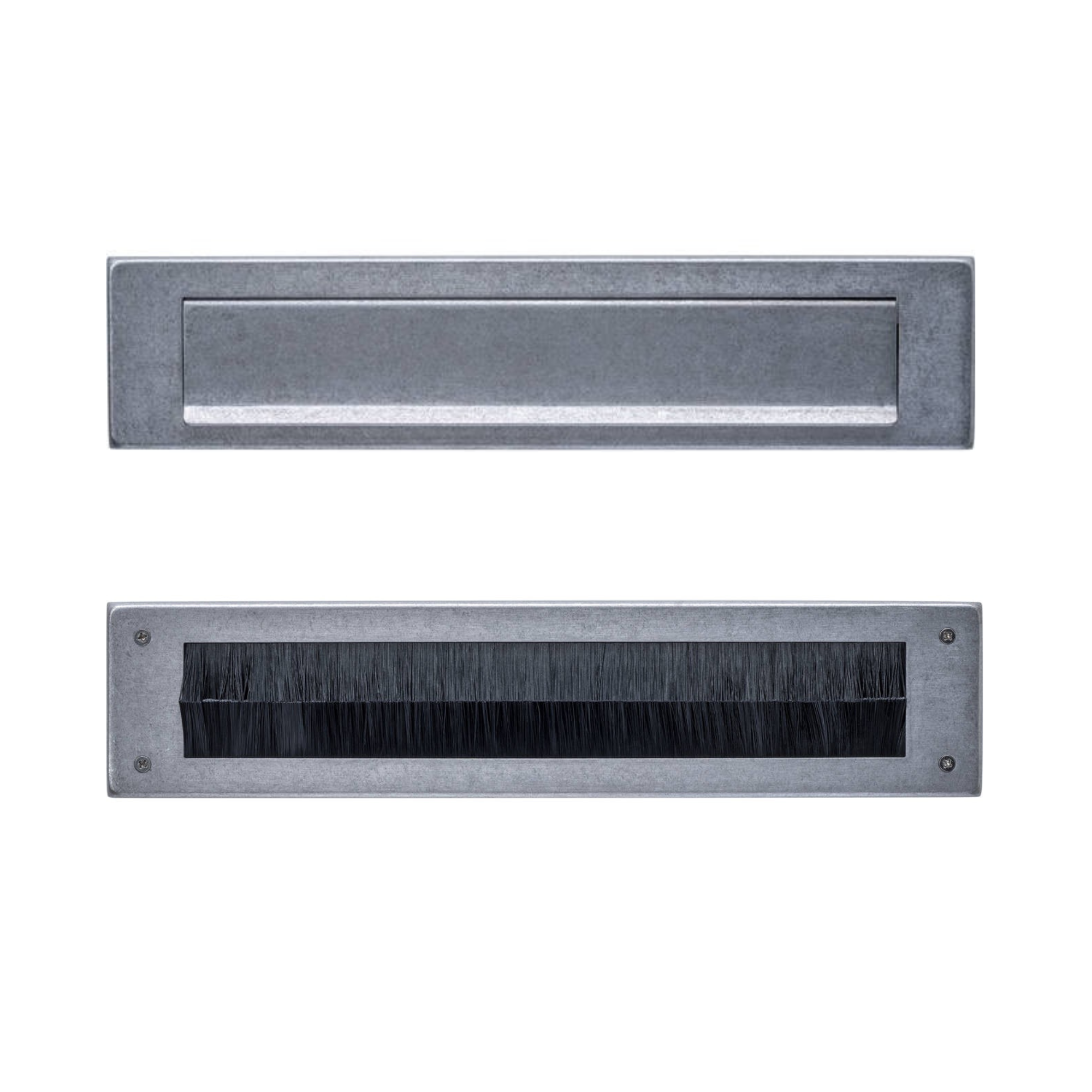 Intersteel Brievenbus en tochtwering getrommeld RVS