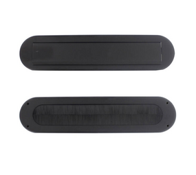 Intersteel Set brievenbus en tochtwering ovaal zwart Intersteel Set brievenbus en tochtwering ovaal zwart