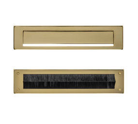 Intersteel Set brievenbus en tochtwering rechthoekig PVD messingkleur Intersteel Set brievenbus en tochtwering rechthoekig PVD messingkleur