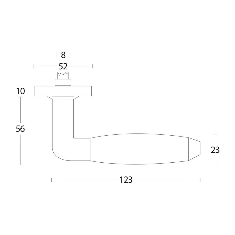 Intersteel Enkele deurklink Combinatie op rozet verdekt ø53x10mm, PVD messing getrommeld/zwart Intersteel Enkele deurklink Combinatie op rozet verdekt ø53x10mm, PVD messing getrommeld/zwart
