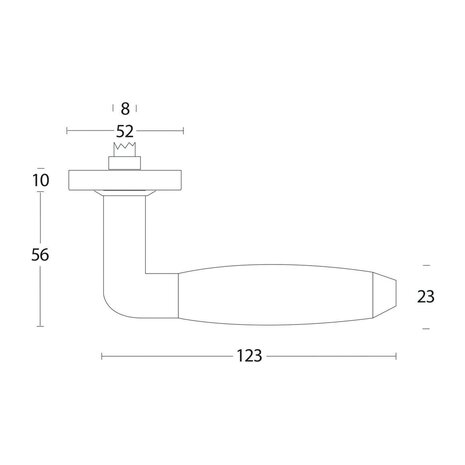 Intersteel Enkele deurklink Combinatie op rozet verdekt ø53x10mm, PVD messing getrommeld/zwart Intersteel Enkele deurklink Combinatie op rozet verdekt ø53x10mm, PVD messing getrommeld/zwart