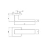 Intersteel Enkele deurklink Amsterdam op rozet verdekt 53x53X10mm PVD messing getrommeld Intersteel Enkele deurklink Amsterdam op rozet verdekt 53x53X10mm PVD messing getrommeld