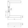 Intersteel Enkele deurklink Jura PVD messingkleur op vierkant rozet Intersteel Enkele deurklink Jura PVD messingkleur op vierkant rozet