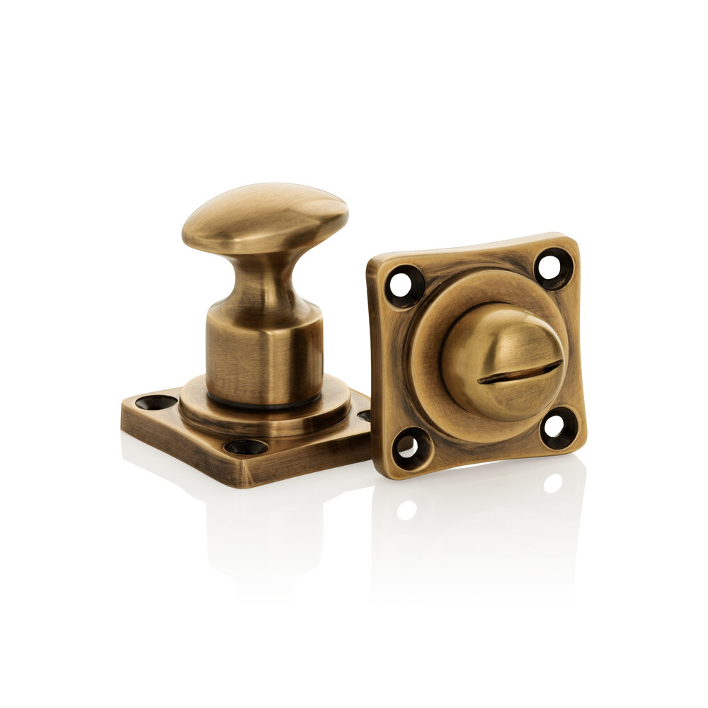De Oude Deurklink WC slot draaiknop vierkant antiek messing De Oude Deurklink WC slot draaiknop vierkant antiek messing
