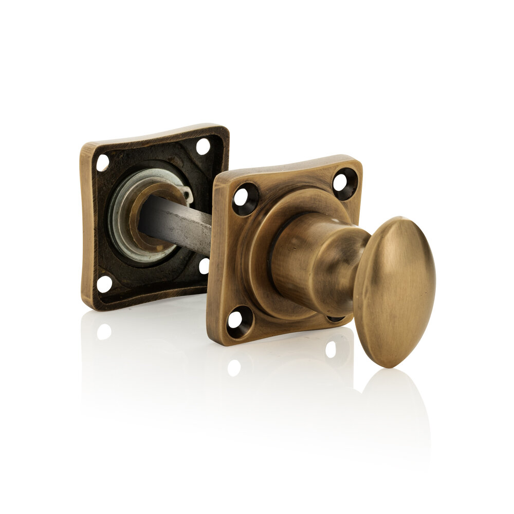 De Oude Deurklink WC slot draaiknop vierkant antiek messing De Oude Deurklink WC slot draaiknop vierkant antiek messing