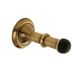 De Oude Deurklink Deurstopper wandmontage antiek messing De Oude Deurklink Deurstopper wandmontage antiek messing