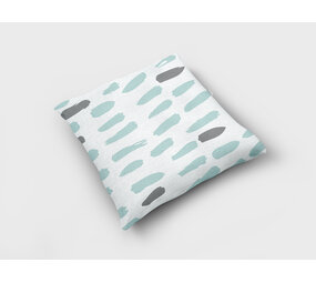 Textirieur Sierkussen groen grijze strepen Textirieur Sierkussen groen grijze strepen