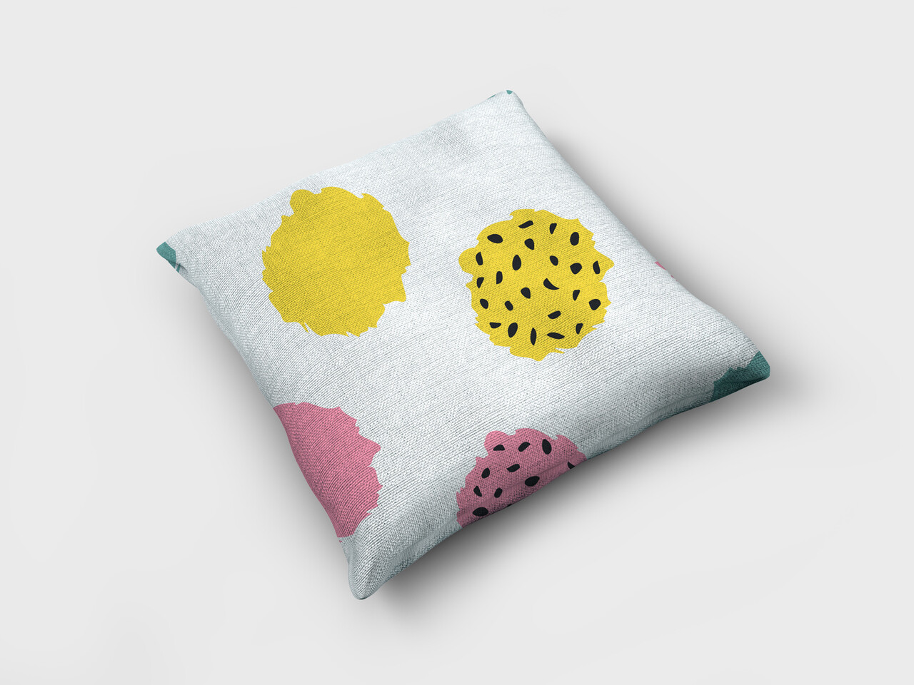 Textirieur Sierkussen grijs met ronde vlekken Textirieur Sierkussen grijs met ronde vlekken