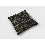 Textirieur Sierkussen Zwart oranje stippen Textirieur Sierkussen Zwart oranje stippen