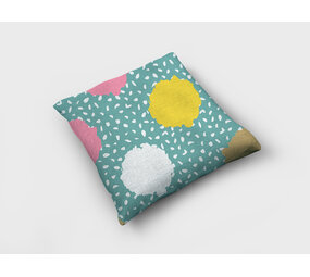 Textirieur Sierkussen gekleurde stippen en vlekken