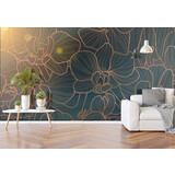 WalltexPro Bloemen goud