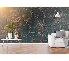 WalltexPro Bloemen goud WalltexPro Bloemen goud