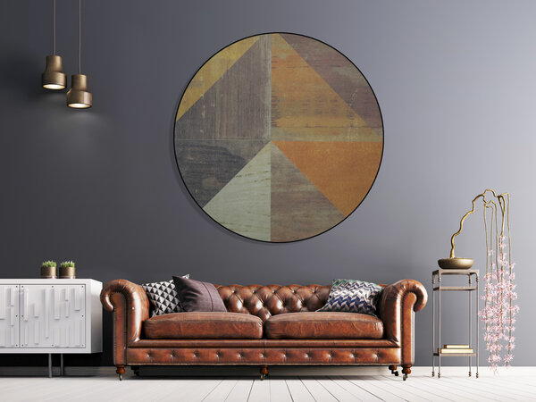 Muurcirkel Dibond Driehoekpunt Muurcirkel Dibond Driehoekpunt