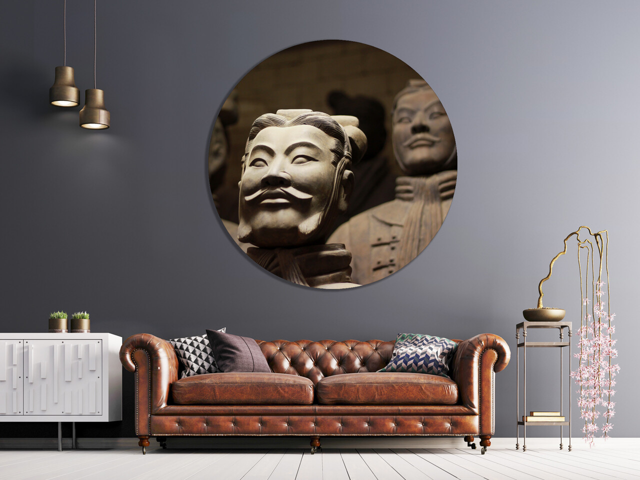 Muurcirkel Dibond Warrior Muurcirkel Dibond Warrior