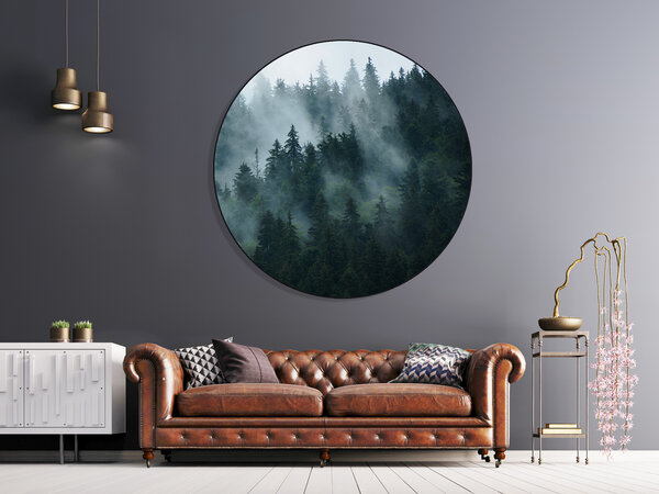 Muurcirkel Dibond Wood Muurcirkel Dibond Wood