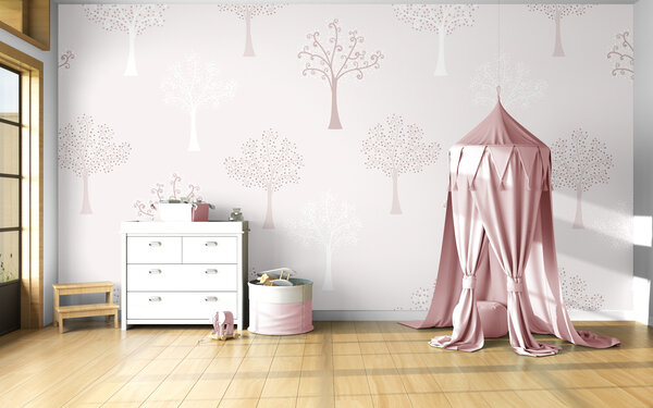 Naadloos textielbehang kinderkamer bomen Naadloos textielbehang kinderkamer bomen