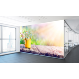 Multifunctioneel textielbehang Kopje bloemen Multifunctioneel textielbehang Kopje bloemen