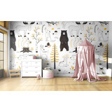 Textielbehang kinderkamer Dieren Textielbehang kinderkamer Dieren