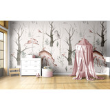 Textielbehang kinderkamer licht bos Textielbehang kinderkamer licht bos