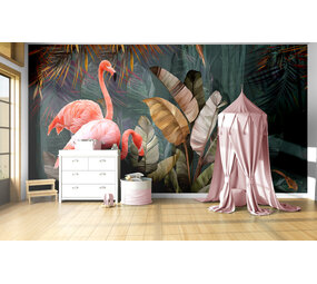 Textielbehang kinderkamer nature green Textielbehang kinderkamer nature green