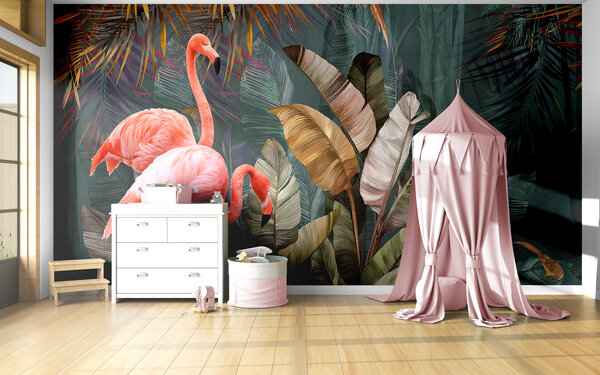 Naadloos textielbehang kinderkamer nature green Naadloos textielbehang kinderkamer nature green