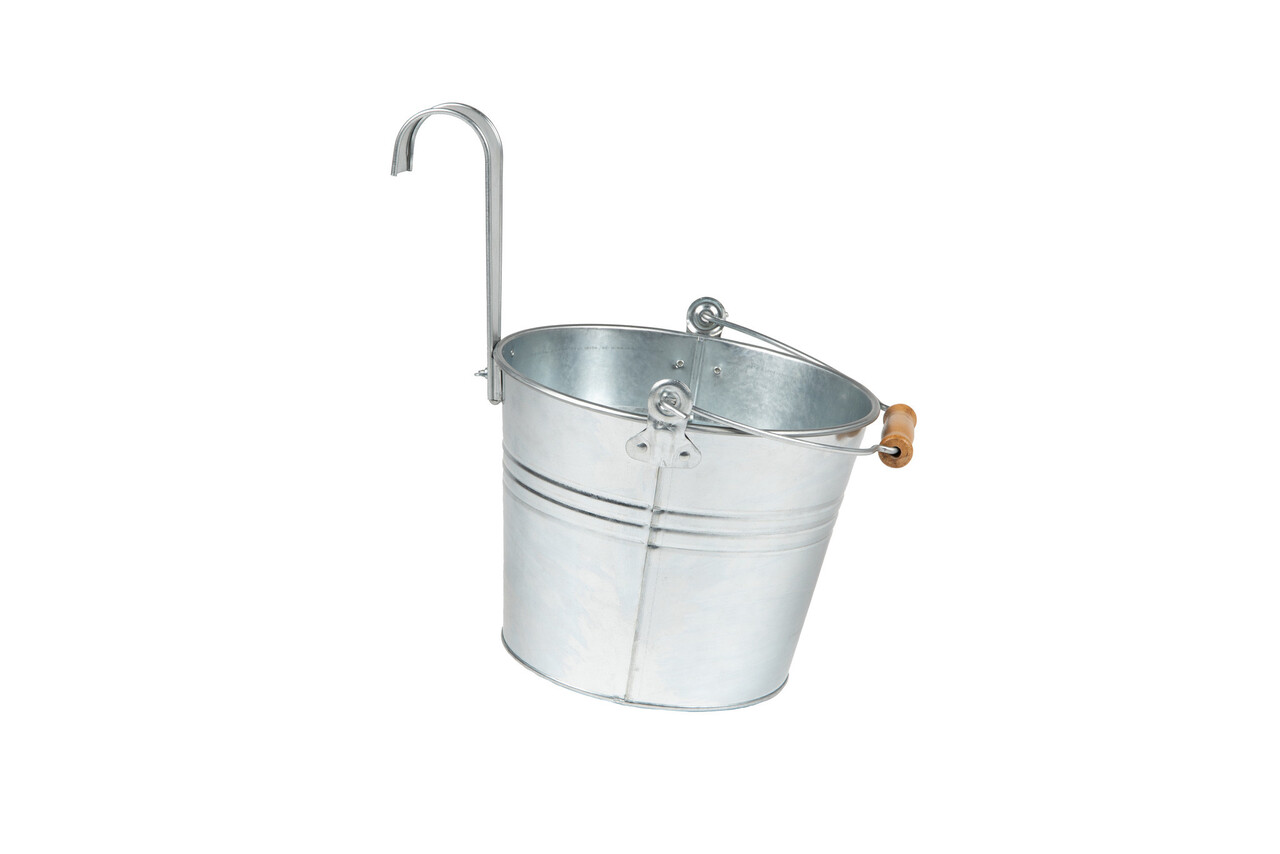 Benijson Stoere Decoratie / balkon emmer 5L naturel zink Benijson Stoere Decoratie / balkon emmer 5L naturel zink