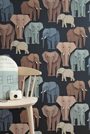 Kinderbehang Olifanten behang Kinderbehang Olifanten behang