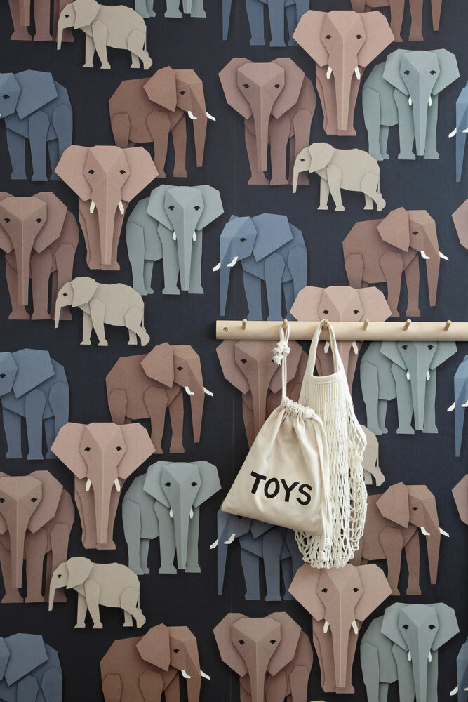 Kinderbehang Olifanten behang Kinderbehang Olifanten behang
