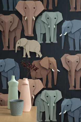 Kinderbehang Olifanten behang Kinderbehang Olifanten behang