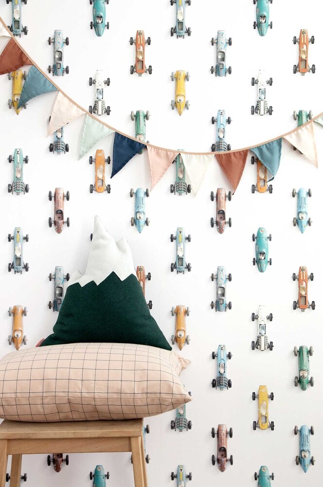 Kinderbehang Raceauto behang Kinderbehang Raceauto behang