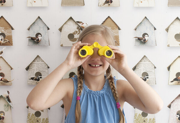 Kinderbehang Vogelhuisjes behang Kinderbehang Vogelhuisjes behang
