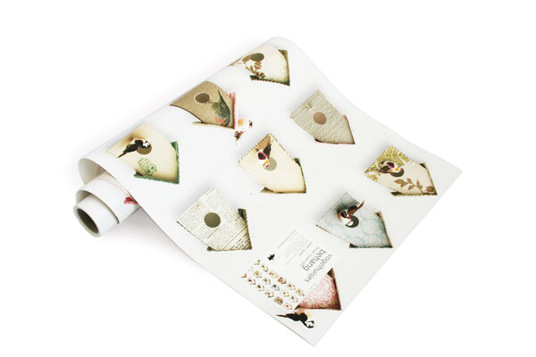 Kinderbehang Vogelhuisjes behang Kinderbehang Vogelhuisjes behang