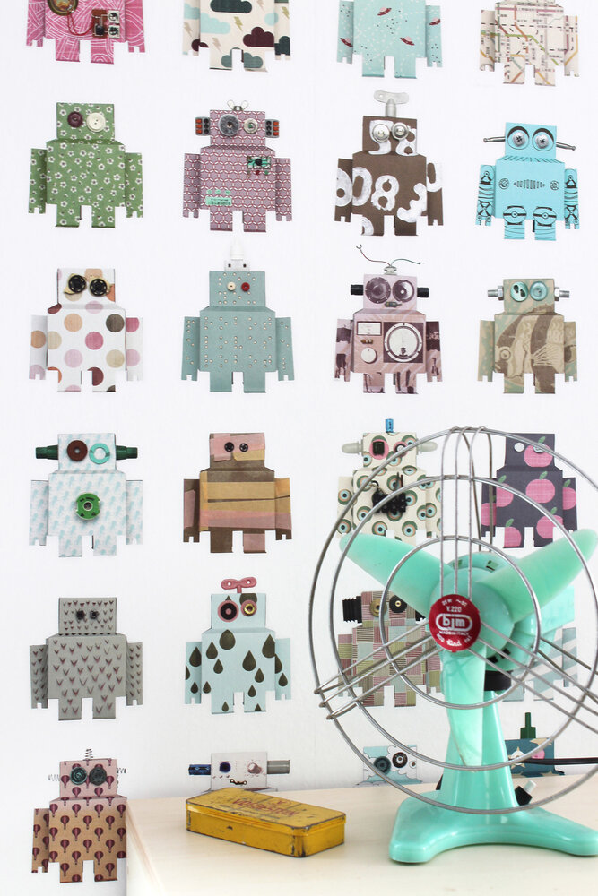 Kinderbehang Robot behang Kinderbehang Robot behang