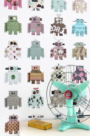 Kinderbehang Robot behang Kinderbehang Robot behang