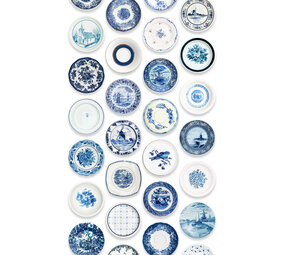 Porselein behang - blauw Porselein behang - blauw