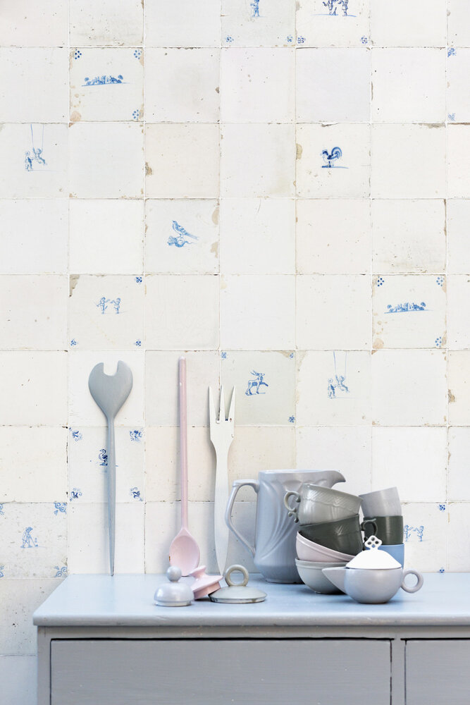 Kinderbehang Tegeltjes behang Kinderbehang Tegeltjes behang