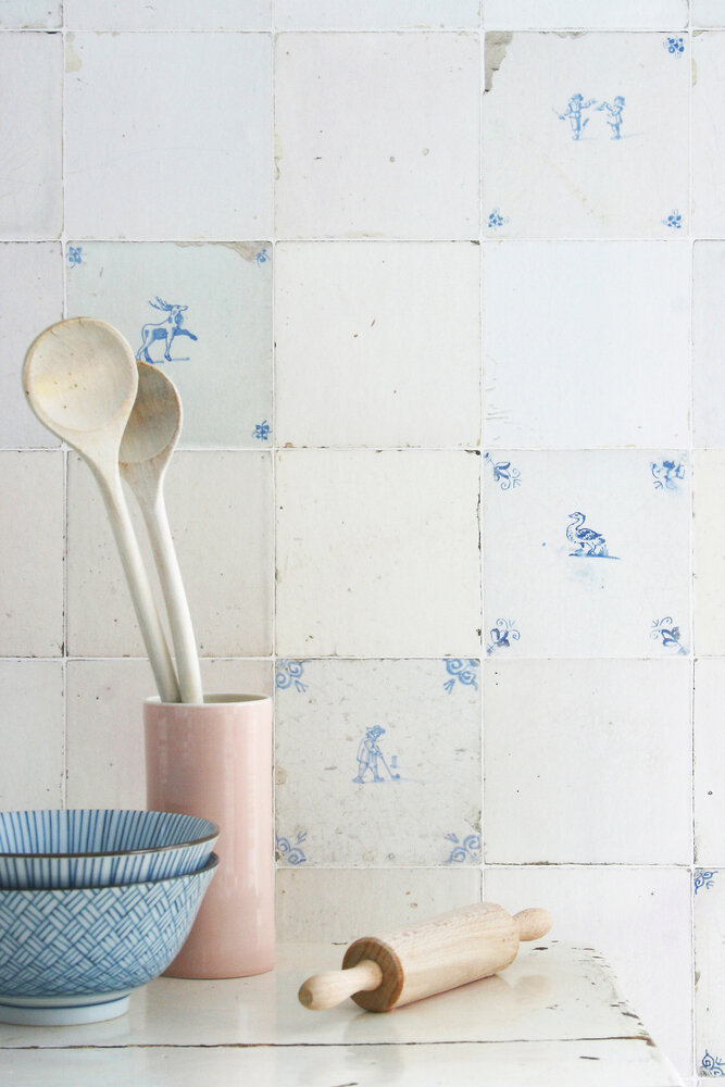 Kinderbehang Tegeltjes behang Kinderbehang Tegeltjes behang