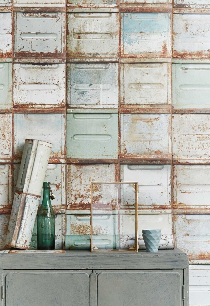 Kinderbehang Container behang - licht Kinderbehang Container behang - licht