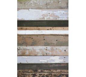 Sloophout behang - zwart-wit Sloophout behang - zwart-wit